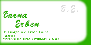 barna erben business card